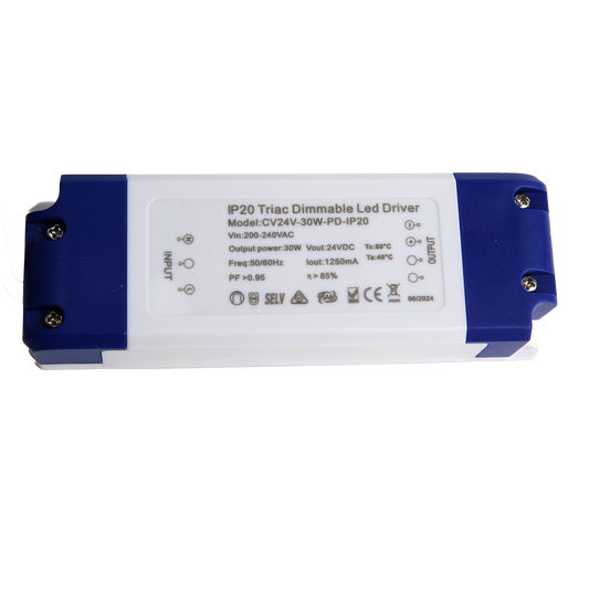 30W LED Driver - Constant Voltage - Phase dimming- IP20