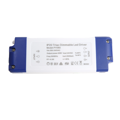 60W LED Driver - Constant Voltage - Phase dimming IP20