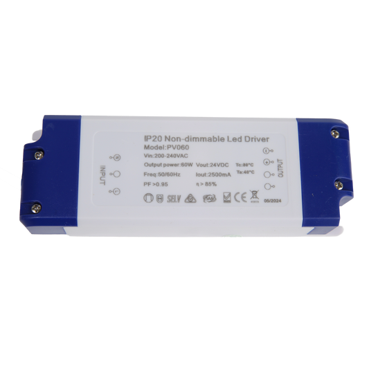 60W LED Driver - Constant Voltage - Non dimming - IP20