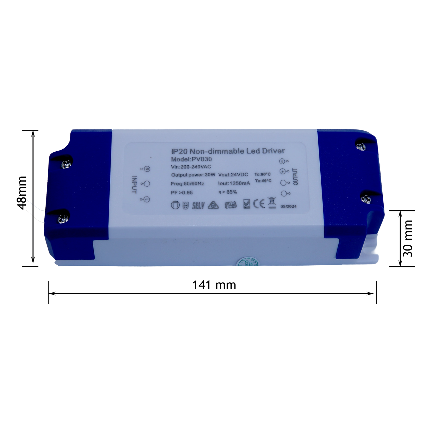 30W LED Driver- Constant Voltage- Non dimming - IP20